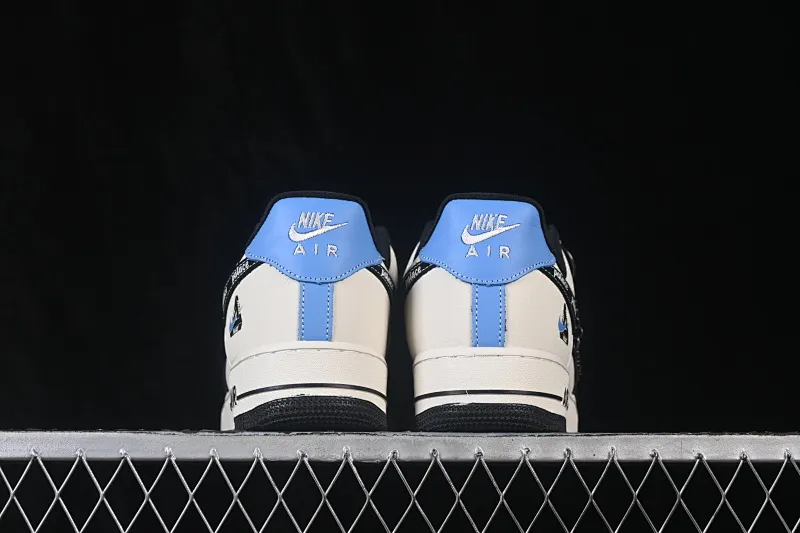 All categories Nk Air Force 1 Air Force series Nk Air Force 1 Low Air Force low-top Nike Air Force 1'07 Low Black, beige and blue contrast Air Force 1 low-top casual sneakers DW8806-005